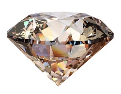 profile view of brown diamond
