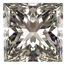 princess cut diamond 3d rendering