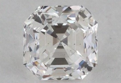 asscher cut diamond with some minor inclusions
