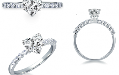 different view profiles of engagement ring setting