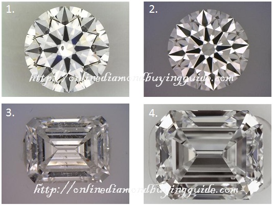 si1钻石与不同形状的比较