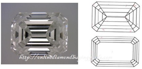 si2 emerald cut diamond with invisible inlusions