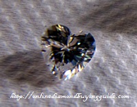 一颗可爱的心形钻石