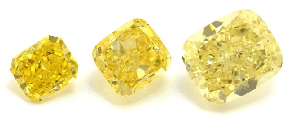 克拉尺寸比较黄色钻石
